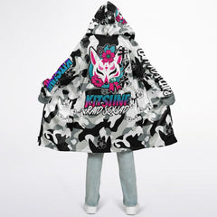 Kitsune White Zipper Cloak - AOP copy Kitsune White Zipper Cloak - AOP copy