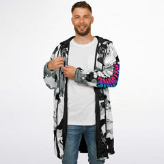 Kitsune White Zipper Cloak - AOP copy Kitsune White Zipper Cloak - AOP copy