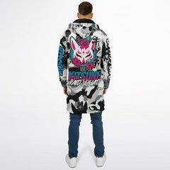 Kitsune White Zipper Cloak - AOP copy Kitsune White Zipper Cloak - AOP copy