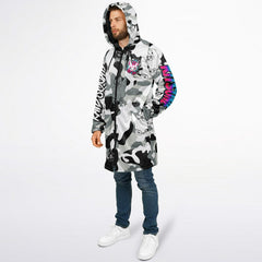 Kitsune White Zipper Cloak - AOP copy Kitsune White Zipper Cloak - AOP copy