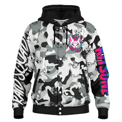 Kitsune Heavyweight Hooded Baseball Jacket Kitsune Heavyweight Hooded Baseball Jacket