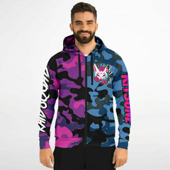 Kitsune Camo Athletic Zip-Up Hoodie Kitsune Camo Athletic Zip-Up Hoodie