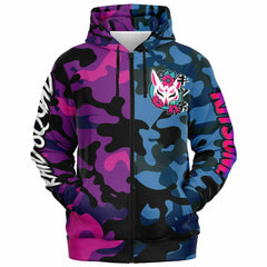 Kitsune Camo Athletic Zip-Up Hoodie Kitsune Camo Athletic Zip-Up Hoodie