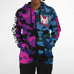 Kitsune Camo Athletic Zip-Up Hoodie Kitsune Camo Athletic Zip-Up Hoodie