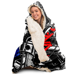 Skyline Car Parts Hooded Blanket Skyline Car Parts Hooded Blanket