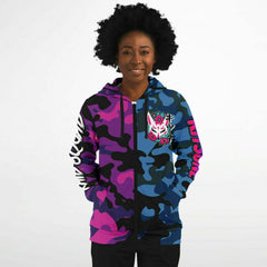 Kitsune Camo Athletic Zip-Up Hoodie Kitsune Camo Athletic Zip-Up Hoodie