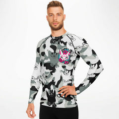 Kitsune Black White Fox Rash Guard Kitsune Black White Fox Rash Guard