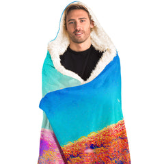 Space Flower Walk Hooded Blanket Space Flower Walk Hooded Blanket