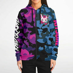 Kitsune Camo Athletic Zip-Up Hoodie Kitsune Camo Athletic Zip-Up Hoodie