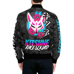 Kitsune Black Camo Bomber Jacket Kitsune Black Camo Bomber Jacket