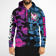 Kitsune Camo Athletic Zip-Up Hoodie Kitsune Camo Athletic Zip-Up Hoodie