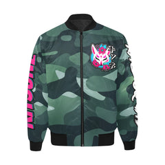 Kitsune Green Camo Bomber Jacket Kitsune Green Camo Bomber Jacket