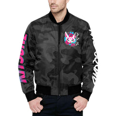 Kitsune Black Camo Bomber Jacket Kitsune Black Camo Bomber Jacket