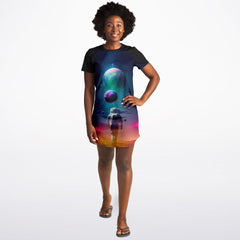 Planet Travel Spaceman T-shirt Dress