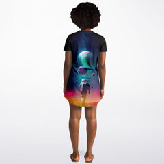 Planet Travel Spaceman T-shirt Dress