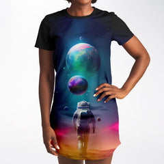 Planet Travel Spaceman T-shirt Dress