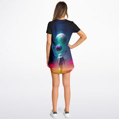 Planet Travel Spaceman T-shirt Dress