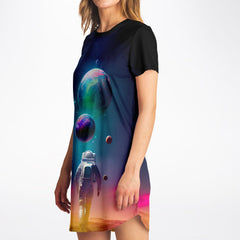 Planet Travel Spaceman T-shirt Dress