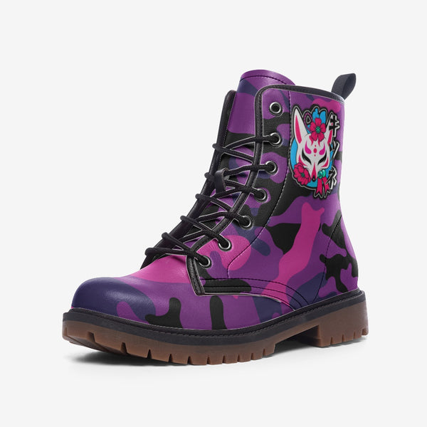 Purple Camo Print Men\'s Boots Shoes | Purple Camo Print Mens Boots | Poshmark main image 4